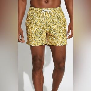 Mens Banana Print Short Length Swim Trunks
Sz XL Fits Like XXL
New With Tags